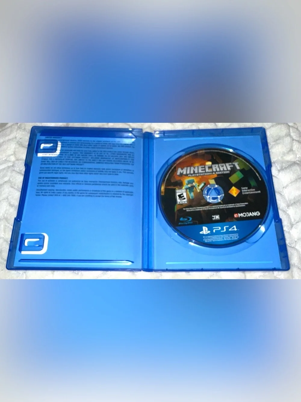 Minecraft PlayStation 4 Edition PS4 Complete but no manual, Tested Authentic